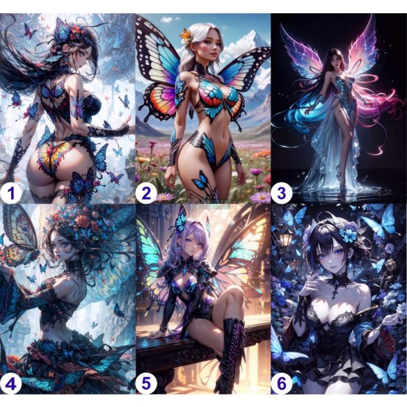 Cosplay Poster FanArt Anime Butterflies Girls