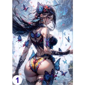 Cosplay Poster FanArt Anime Butterflies Girls