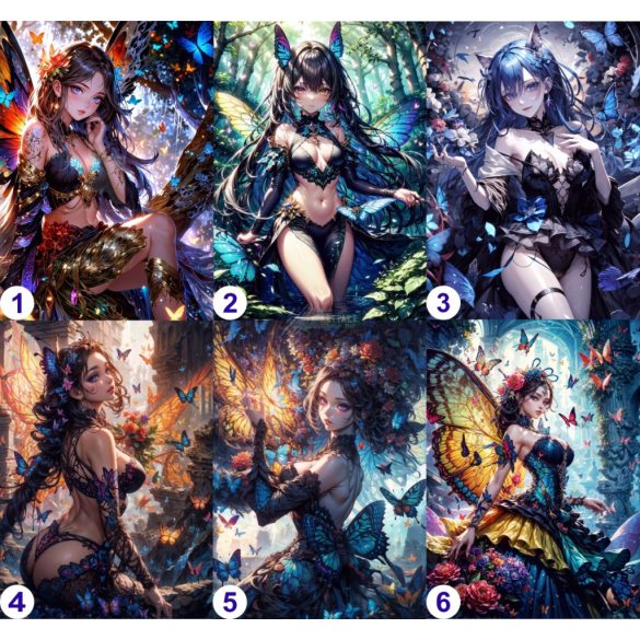 Cosplay Poster FanArt Anime Butterflies Girls