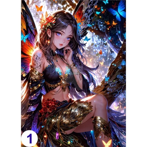 Cosplay Poster FanArt Anime Butterflies Girls