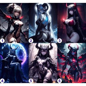 Cosplay Poster FanArt Anime Demon Girls