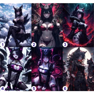 Cosplay Poster FanArt Anime Mama Kitty Girls