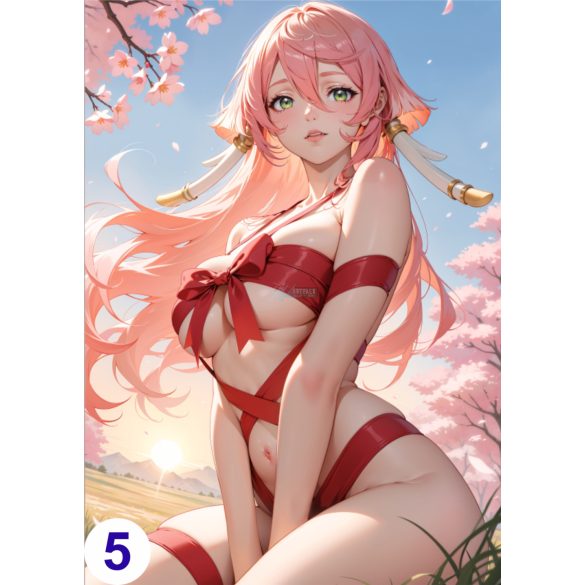 Cosplay FanArt Anime Genshin - Ajándék - Sexy Girls Poster