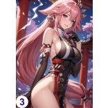 Cosplay FanArt Anime Sexy Girls - Yae Miko Poster