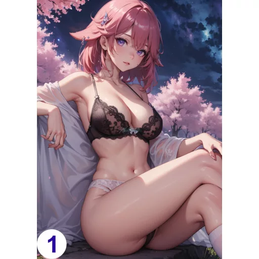 Cosplay FanArt Anime Sexy Girls - Yae Miko Poster