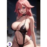 Cosplay FanArt Anime Sexy Girls - Yae Miko Poster