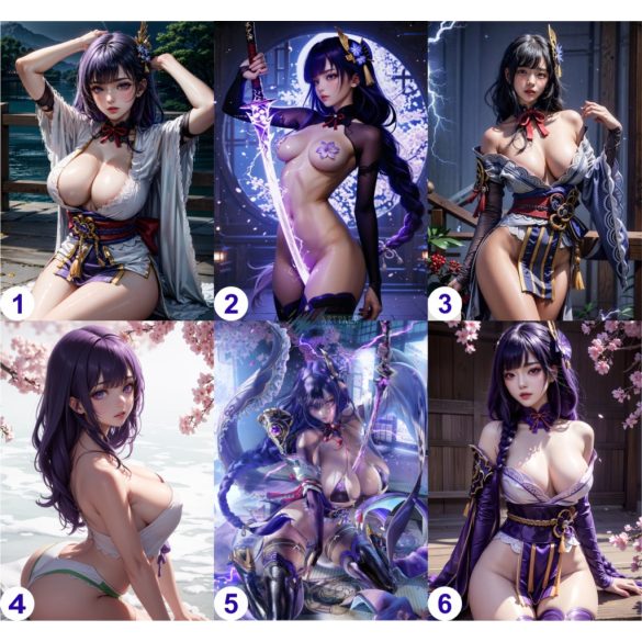 Cosplay FanArt Anime Sexy Girls - Raiden Shogun Poster