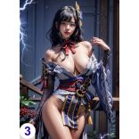 Cosplay FanArt Anime Sexy Girls - Raiden Shogun Poster