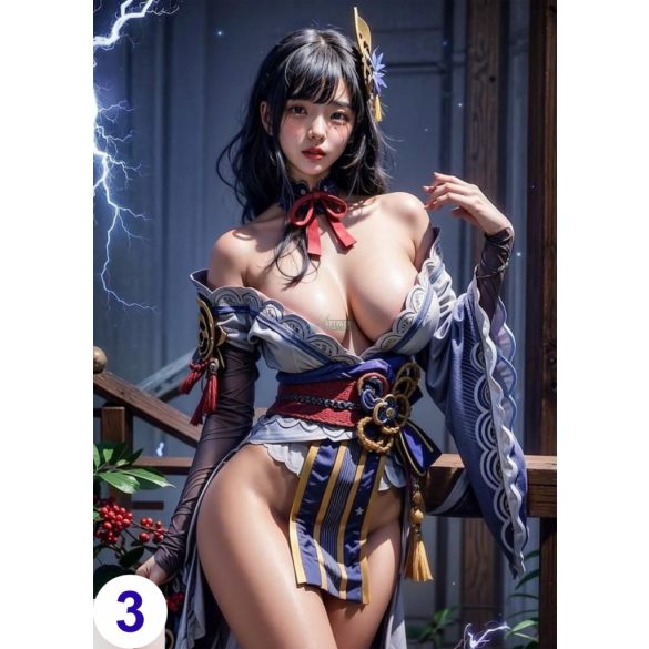 Cosplay FanArt Anime Sexy Girls - Raiden Shogun Poster