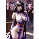 Cosplay FanArt Anime Sexy Girls - Raiden Shogun Poster