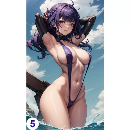 Cosplay FanArt Anime Sexy Girls - Raiden Shogun Poster