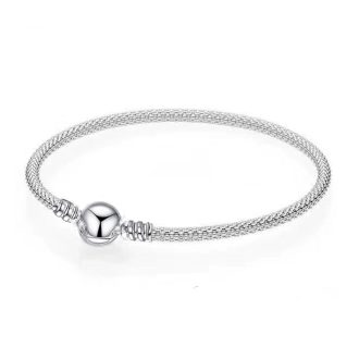   Pandrea alap merev kígyó mintás karkötő ezüstözött pandora stílusú