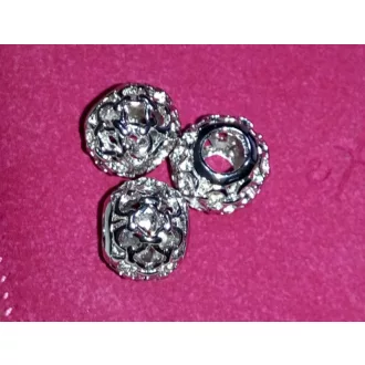 Fém gömb alakú charm