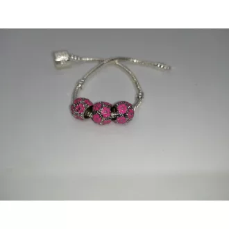 kisvirágos, fém charm - magenta