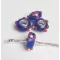 Kézzel készített lampwork üveg királykék charm