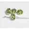 Kézzel készített lampwork üveg olajzöld charm