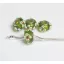 Kézzel készített lampwork üveg olajzöld charm