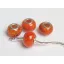 Színezett lampwork üveg márványos narancs-barna charm