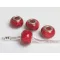 Színezett lampwork üveg márványos bordó charm