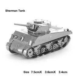 3D Metal Puzzle WoT Metal Puzzle Sherman Tank
