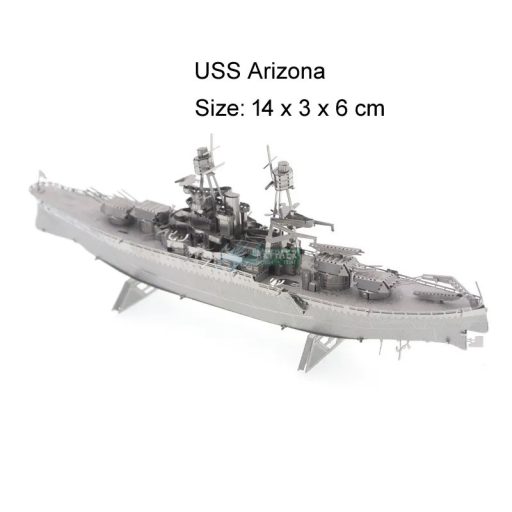3D Metal Puzzle Creative Stainless Steel USS Arizona - csatahajó