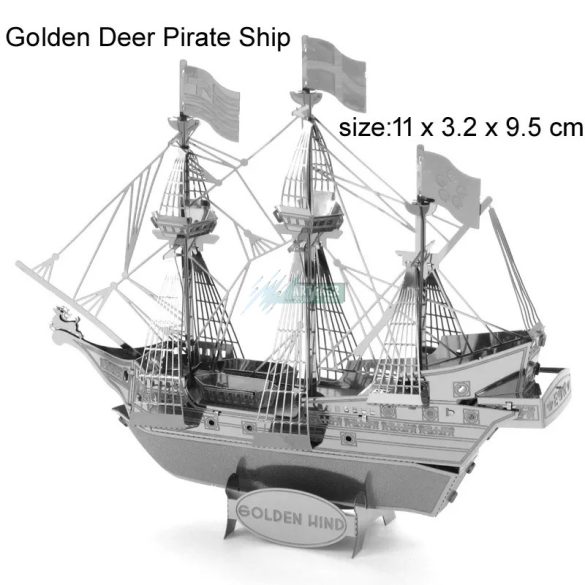 3D Metal Puzzle Creative Stainless Steel Golden Deer Pirate