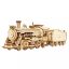 3D Modell Natúr Fa Lézervágott Puzzle - Gőzmozdony