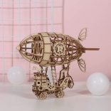 3D Modell Natúr Fa Lézervágott Puzzle - Léghajó