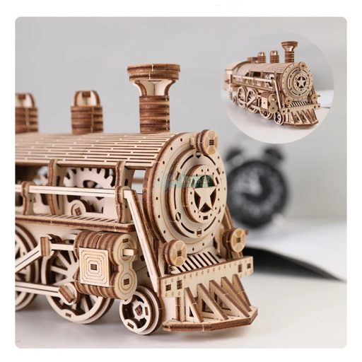 3D Modell Natúr fa mozgó gőzmozdony