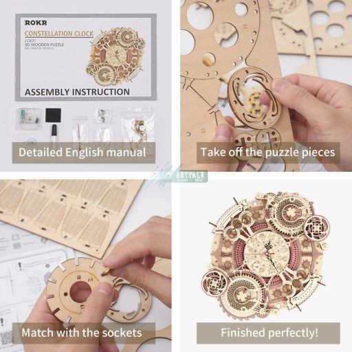 3D Modell Natúr fa működőképes falióra