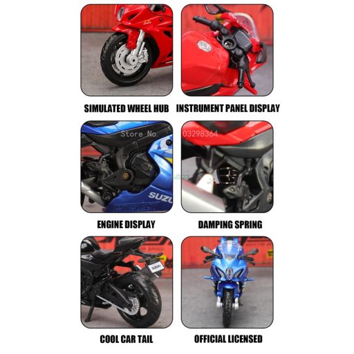 Suzuki GSX-R1000 Motormodell 1:18 királykék