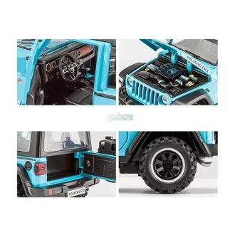 Jeep Wrangler Rubicon model autó, terepjáró kék