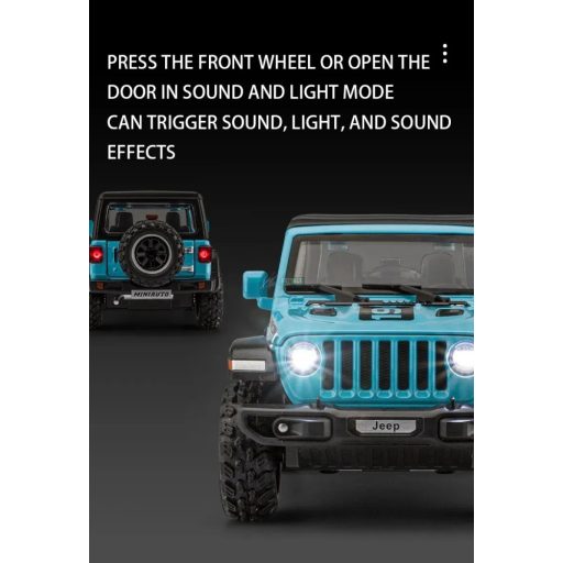 Jeep Wrangler Rubicon model autó, terepjáró kék