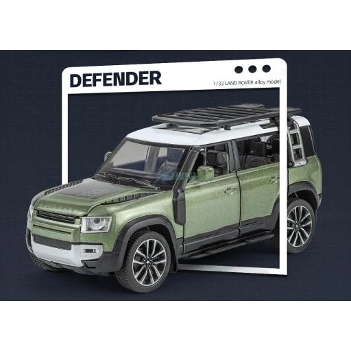 Land Rover - Defender 1:32 model autó, terepjáró zöld