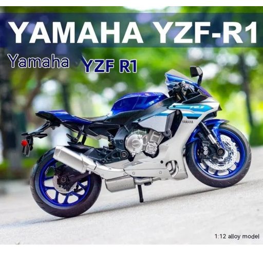 Cool Chic Auto Yamaha YZF-R1 motormodell 1:12 kék