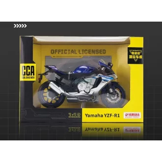 Cool Chic Auto Yamaha YZF-R1 motormodell 1:12 kék
