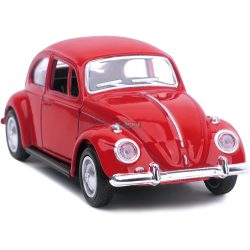 Retro autómodell 1:36 Volkswagen Beetle lendkerekes piros