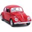 Retro autómodell 1:36 Volkswagen Beetle lendkerekes piros
