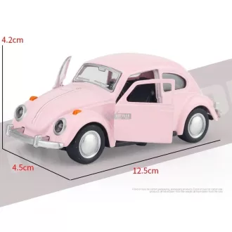 Retro autómodell 1:36 Volkswagen Beetle rózsaszín
