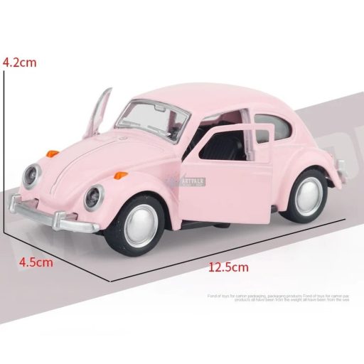 Retro autómodell 1:36 Volkswagen Beetle rózsaszín