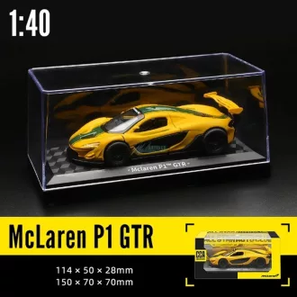   CCA 1:40 autómodell McLaren P1 GTR licenszes, gyüjtőknek - vitrindobozban