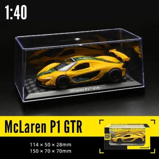 CCA 1:40 autómodell McLaren P1 GTR licenszes, gyüjtőknek - vitrindobozban