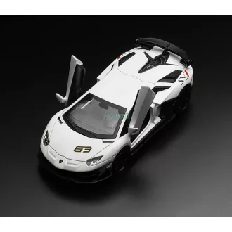   CCA autómodell 1:43 Lamborghini Aventador SVJ 63 licenszes, gyüjtőknek - vitrindobozban fehér