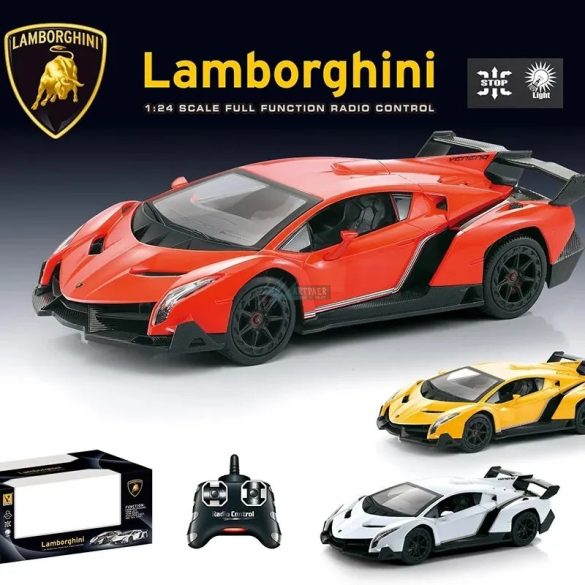 Távirányítós autó modell 1:24 Lamborghini licenszes, gyüjtőknek és gyerekeknek