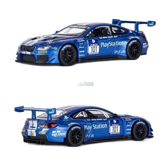   CCA autómodell 1:42 BMW M6 GT3 licenszes, gyüjtőknek - vitrindobozban kék