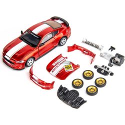   CCA autómodell 1:42 tuningolható Ford Mustang GT 2018 licenses, gyüjtőknek - piros