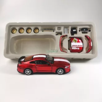   CCA autómodell 1:42 tuningolható Ford Mustang GT 2018 licenses, gyüjtőknek - piros