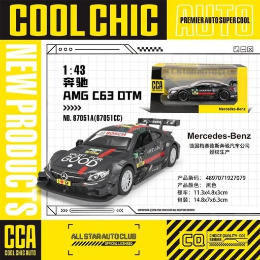 CCA autómodell 1:43 Mercedes AMG C63 DTM  licenszes, gyüjtőknek - vitrindobozban