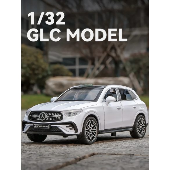 Autómdell, fém Mercedes GLC 400 gyüjtőknek 1:32 - fehér OEM