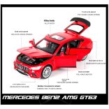 Autómdell, fém Mercedes AMG GT63 gyüjtőknek 1:32 - fekete, rajongóknak, gyüjtőknek